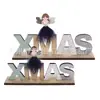 Decoración Navideña al por Mayor Escritorio DIY Decoración de Letras Ángel de Madera Señal de Navidad
