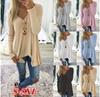 Outono e Inverno Novo Suéter Feminino Europeu e Americano Cor Sólida Pullover Sexy V-Neck Irregular Top Mulheres desejo