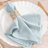Manteles lisos lavados arrugados de fábrica, servilletas de tela suave lavadas plisadas, textiles suaves personalizados para restaurantes transfronterizos