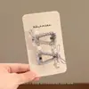 Grampo de Cabelo Artesanal de Miçangas de Painço para o Início da Primavera com Laço Doce Presilha para Meninas, Grampo Lateral, Presilha Triângulo Estilo Coreano