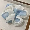 Ilha Mar Azul! Elástico de Cabelo com Rede Degradê! Elástico de Cabelo Acessório de Cabelo para Mulheres Ferramenta para Coque de Verão