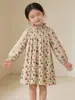 Vestido Mdd para Niñas 2026 Vestido de Primavera para Niñas Estilo Coreano Floral con Mangas de Encaje Exquisitas Lindo Vestido de Corte A