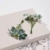 4 cabezas de flor de seda artificial con teñido degradado, cabezas pequeñas de flor de ciruelo para tocados de boda hechos a mano DIY, pequeños ramos de flores artificiales al por mayor