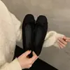 Sapatos femininos brisa noturna estilo francês, novidade outono 2026, mocassins rasos elegantes vintage com laço e bico quadrado