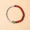 Venta al por mayor de fábrica pulsera de un solo círculo imitación cinabrio étnico hebilla de paz valiente colgante de múltiples estilos pulsera de cinabrio exquisita
