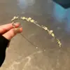 Faixa de Cabelo Borboleta com Pedra Olho de Gato Minimalista Estilo Verão Faixa de Cabelo Alta com Presilha Cabelo Fino Estilo Francês