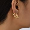 Conjunto de 3 pendientes de cobre y circonita de moda TEMU de gran venta transfronteriza de Europa y América, elegantes y ligeros pendientes de lujo para mujer, venta al por mayor