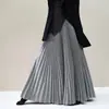 Nueva Falda de Pana Plisada Otoño/Invierno 2026, de Longitud Media para Mujer, Vintage, de Cintura Alta, Línea A, Adelgazante, de Terciopelo