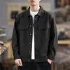 Jaqueta casual masculina pesada estilo retrô americano 2026 nova primavera solta versátil jaqueta jeans de trabalho