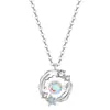 S999 Plata de Pie Pluma Luminosa Collar de Plata de Ley Mujeres Inteligentes Lujo Ligero Sentido del Diseño de Nicho Cadena Avanzada para Clavícula Ins ht