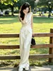 Conjunto de Traje de Chaleco sin Mangas Estilo Old Money Ceñido a la Cintura Pantalones de Pierna Ancha para Mujer Verano 2026 Temperamento Sensación Relajada Conjunto de Dos Piezas