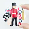 Imán de nevera de resina de la Guardia Británica de Londres, cultural y creativo, recuerdo de viaje creativo, adhesivo magnético, artesanía, recuerdo.