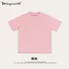 Camiseta de Hombre de Manga Corta de Algodón Puro de Doble Hilo Sencilla de Moda de Marca Primavera y Verano 2025 Talla Grande Holgada Dopamina Camiseta Top Deportivo