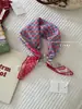 Algodón suave y lino transpirable aptos para la piel protección para el cuello cuadrado pequeño punto de ola flor de anacardo turbante exportación coreana bufanda individual bufanda de seda damas