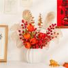 Lujo Ligero Adornos Chinos Nuevos Cubo de Calabaza Fruta de la Fortuna Fruta Roja Granada Flor Falsa Decoración de Restaurante Sala de Estar