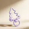 Árbol de Navidad Pintado de Colores Hebilla de Resorte Accesorios para Llavero Hechos a Mano DIY Colgante de Muñeco de Caricatura Color Caramelo