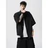 Conjunto de Camisa Homem Verão Nova Moda Marca Moda Camisa Manga Curta Shorts Homem Solto Casual Esportivo Conjunto Moda