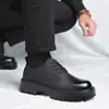 [Personalizado] Zapatos de Cuero para Hombre 2023 Nuevos Casuales de Negocios Formales Versátiles y Atractivos Botines de Caña Baja 4135-R