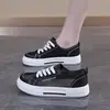 Zapatos de Lona RL220 para Mujer Suela Gruesa 2026 Primavera Nuevos Versátiles Plataforma que Aumenta la Altura Malla Transpirable Zapatos Blancos