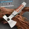 Hacha y martillo multifuncionales, hacha de acero inoxidable, herramienta hexagonal, cuchillo y hacha para exteriores, hacha multifuncional para bolsa de camping