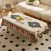 Mantel Estilo Étnico Mantel para Mesa de Comedor de Camping al Aire Libre Mantel para Ambiente de Fiesta de Té de Hermanas Mantel de Mesa de Café de Alto Valor
