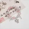 Pulsera de Cristal con Cuentas de Doble Capa con Lazo para Mujer Nuevo Estilo Chino Super Hada Dulce Sencilla Estudiante Mejor Amiga Pulsera al Por Mayor