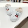 Nuevos Zapatos de Algodón con Patrón Lindo de Peluche para Pareja, Media Cubierta, para Uso en Casa y al Aire Libre, Zapatos de Invierno Impermeables, Envío Transfronterizo