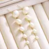 Brincos de Pérola Estilo Princesa Sereia Coreana Penteado Orelha Stud Estilo Delicado Senso de Alto Padrão Joias Retro de Luxo Leve Mulheres
