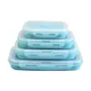 Venta Directa de Fábrica Fiambrera de Silicona Plegable Grado Alimenticio Microondas Fiambrera Caja de Almacenamiento Fiambrera Crujiente