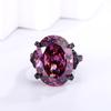 2024 Zhuang Sheng Sheng Joyería Base de Cobre Chapado en Oro Simulación Nido de Pájaro Corte Rosa Seca Huevo Anillo Femenino en stock 15*20