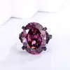 Anillo con forma de huevo de rosa seca cortada tipo nido de pájaro simulado chapado en oro de cobre Huabi Jewelry Europeo y Americano para mujer en stock 15*20
