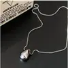 Collar Minimalista con Colgante de Gota de Agua para Mujer Cadena Larga para Sudadera de Otoño e Invierno Accesorio Versátil Casual de Lujo Ligero con Temperamento