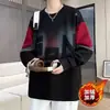 Sudadera Gruesa de Forro Polar con Cuello Redondo para Hombre, Adolescentes y Estudiantes, Otoño/Invierno 2026, Camiseta de Manga Larga, Top Moderno para Hombre