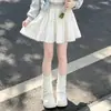 Conjunto de Duas Peças Infantil Primavera e Outono Estilo Coreano Moda Personalidade Moletom de Manga Longa Doce Fofo Conjunto de Saia com Laço