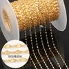 Americana Oro Laminado 141K Cadena Fina de Labio Cadena de Azulejo Ancho 1.27mm Cadena Clavícula Pulsera Accesorios de Joyería DIY