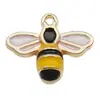Conjunto Misto de 20 Acessórios de Joalheria de Liga de Metal com Gotejamento de Óleo de Flor e Folha Amarela para Pulseiras, Brincos, Chaveiros, Pingentes e Charms DIY