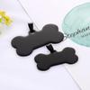 Placa de Identificación para Mascotas de Acero Inoxidable Transfronteriza DIY Grabada Placa para Perro Láser Grabado Colgante Simple que No se Desvanece