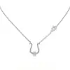 Serie Sumiyaki Año del Caballo Collar Simple con Hebilla de Herradura Cadena para Clavícula Incrustada con Diamantes Collar Completo de Circonita Artículo Caliente Transfronterizo
