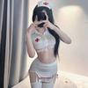 Lencería Sexy Halloween Uniforme de Enfermera Sexy Deseo Puro Traje Tentación Pecho Pequeño Pijama Gratis Mujer