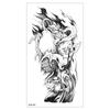 Tatuaje Adhesivo Pequeño de Brazo Completo y Medio Brazo Flor Blanco y Negro Calavera Pintada Boceto de Flor Impermeable Duradero Set de Adhesivos para Tatuajes