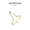 Anel Feminino Modian Original em Prata Esterlina S925 Cobra Fofa Pequena Elegante Moda Animal Ins Anel Aberto Anel