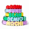 Nuevo collar de silicona luminoso para mascotas de venta caliente, personalizable con dijes de letras, collar de correa universal ajustable para gatos y perros