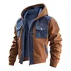 Primavera 2026 Transfronterizo Amazon Chaqueta de Trabajo Versátil Ajustada Delgada Gamuza 3D Chaqueta Nueva para Hombre con Cuello Alto Casual
