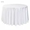 Toalha de Mesa Redonda Grande para Uso em Hotel, Saia de Mesa, Toalha de Mesa de Seda Cetim Espessada Cor Sólida Dupla Face para Mesas Redondas Grandes