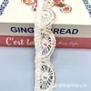 Ventas Directas de Fábrica Cuerda de Algodón con Lentejuelas Doradas de 4 cm de Ancho Decoración de Botonadura Estilo Étnico con Bordado Calado para Ropa Accesorios Encaje