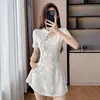 Nuevo Vestido Traje Estilo Chino Verano 2026 Nueva Ropa para Mujer Estilo Nacional Cuello Cuadrado Retro Elegante de Gama Alta Conjunto de Dos Piezas