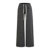 Calça Casual Listrada com Caimento Estilo Americano Outono e Inverno Nova Versátil Casual Emagrecedora Reta Wide-Leg Esportiva Comprimento Total Moletom