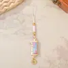 Nuevo Colgante de Llavero de Bambú de la Fortuna Brocado Canción Nueva para Teléfono DIY Souvenir Cultural Creativo Recuerdo de Viaje Adorno Pequeño