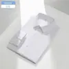 Camisa casual de negocios de manga larga para hombre, color liso, elástica, de alta gama, no se arruga, de Lenzing Modal, corte slim