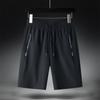 Shorts de Secagem Rápida de Verão Calças de Praia Masculinas Calças de Meio Comprimento Seda de Gelo Masculina Finas Esportivas Jovens e de Meia-idade Soltas Casuais